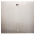 Façade Confidence Laiton  Nickel Satiné simple nue pour gravure à vis (1050-418)