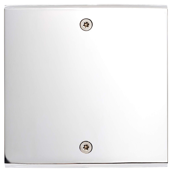 Façade confidence laiton chrome miroir simple knx 6 boutons +porte étiquette à vis - Modelec - 716415