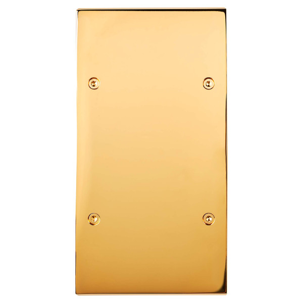 Façade confidence laiton or miroir double verticale 1 bouton push+led 2 boutons push+led à vis