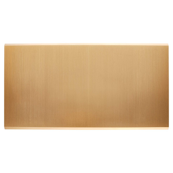 Façade confidence laiton satiné double horizontale 1 bouton push 2 boutons push magnétique - Modelec - 180419M