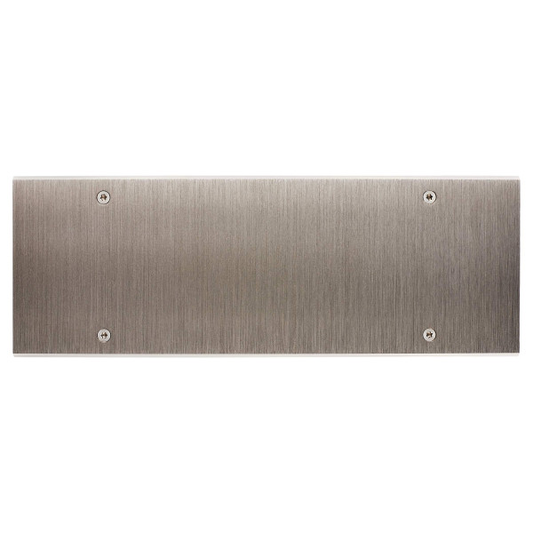 Façade  Confidence Laiton Acier triple horizontale 1 basculeurPCPC Blanc à vis (311-412B)