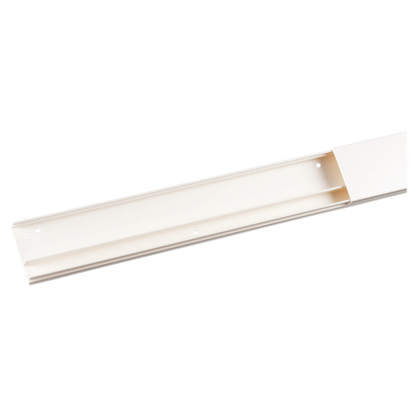 Moulure 50x20mm Planet Wattohm Keva 2 compartiments blanc artic
