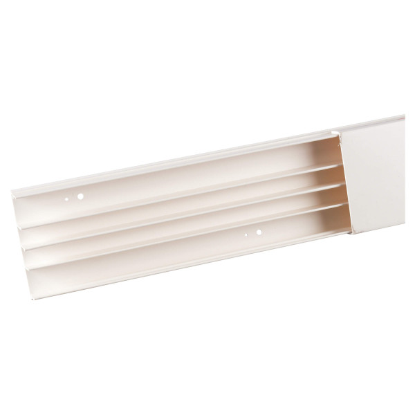 Moulure 75x20mm Planet Wattohm Keva 4 compartiments blanc artic