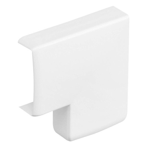 Ange plat Planet Wattohm pour moulure Keva 75x20mm blanc artic