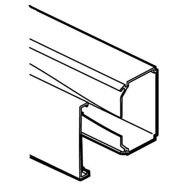 Planet Wattohm - Goulotte 25 x 16 Fond + couvercle, 1 compartiment, long. 2 m