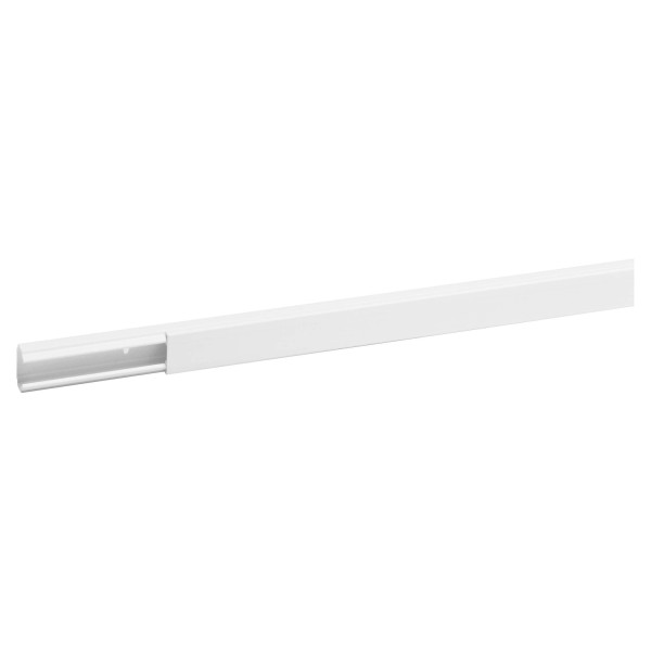 Goulotte 32x16mm Planet Wattohm Viadis 1 compartiment avec couvercle longueur de 2m blanc
