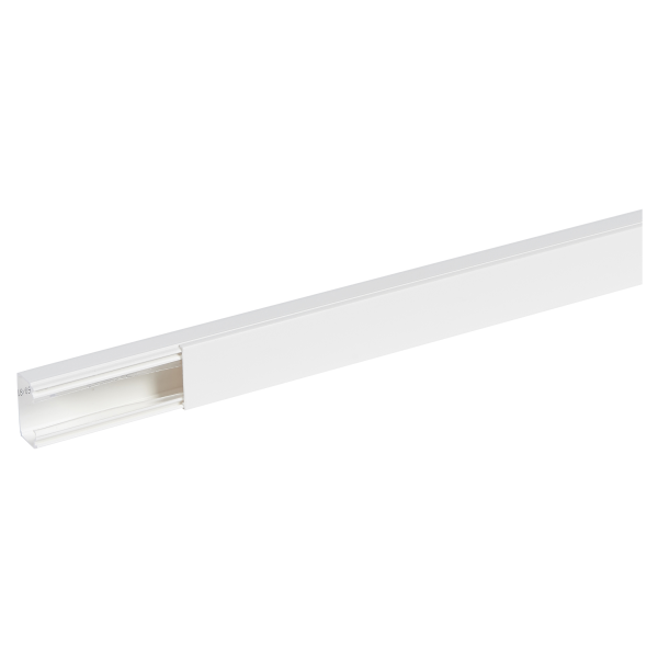Goulotte 40x25mm Planet Wattohm Viadis 1 compartiment avec couvercle longueur de 2m blanc