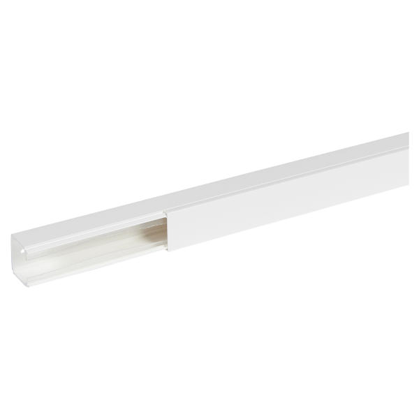Goulotte 40x40mm Planet Wattohm Viadis 1 compartiment avec couvercle longueur de 2m blanc