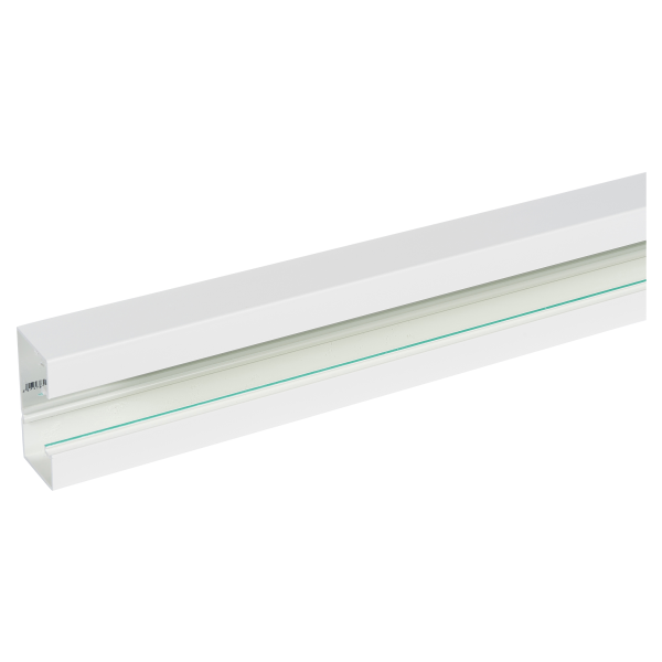 Goulotte 100x50mm Planet Wattohm Logix 45 1 compartiment avec fond seul blanc artic