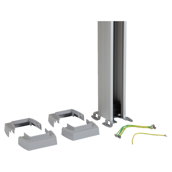 Colonne 1 compartiment Planet Wattohm Logix 45 à clippage direct hauteur 2,67 à 3,9m aluminium