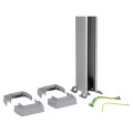 Colonne 1 compartiment Planet Wattohm Logix 45 à clippage direct hauteur 2,67 à 3,9m aluminium