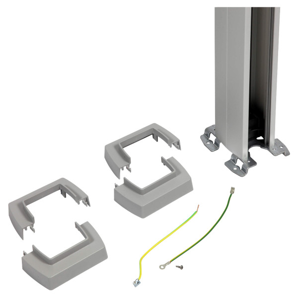 Colonne 1 compartiment Planet Wattohm Logix 45 hauteur 2,67 à 3,9m avec couvercles PVC blanc