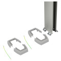 Colonne 2 compartiments Planet Wattohm Logix 45 à clippage direct hauteur 2,67 à 4,50m blanc