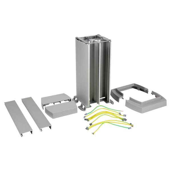 Colonnette 4 compartiments logix 0,30m aluminium