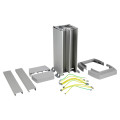 Colonnette 4 compartiments logix 0,30m aluminium