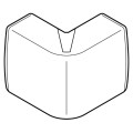 Angle extérieur variable Planet Wattohm pour moulure Keva 32x15mm blanc artic
