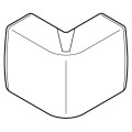Angle Extérieur Variasouple Planet Wattohm Blanc RAL 9010 - pour Moulure Keva - 50 x 20 mm