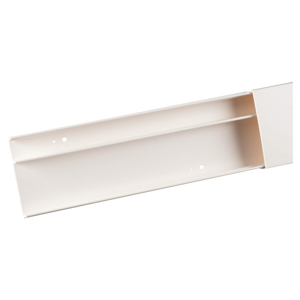 Moulure 75x20mm Planet Wattohm Keva 2 compartiments blanc artic