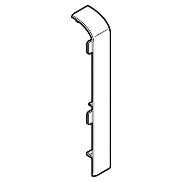Joint de couvercle recouvrant Planet Wattohm pour plinthe Keva 80x20mm blanc artic