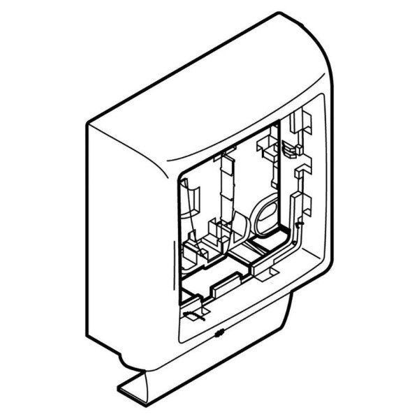 Cadre simple Keva Planet Wattohm - pour moulure - 1 poste - en saillie - blanc artic - plastique - IP40 - IK04