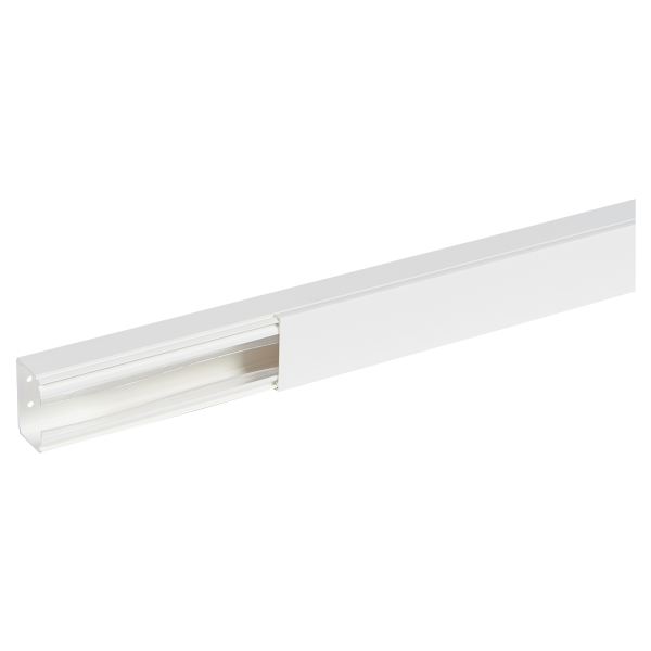 Goulotte 60x40mm Planet Wattohm Viadis 1 compartiment avec couvercle longueur de 2m blanc