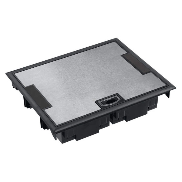 Planet Wattohm - Boîte de sol pour 16 modules - couvercle inox