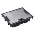 Planet Wattohm - Boîte de sol pour 16 modules - couvercle inox