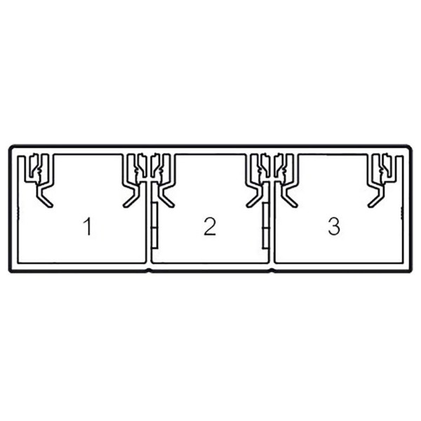 Planet Wattohm - Logix 45 - 160 x 50 Fond PVC 3 compartiments (fond livré seul, rajouter 3 couvercles)