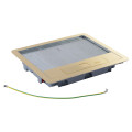 Cadre + couvercle boite standard metal finition laiton 12/18m