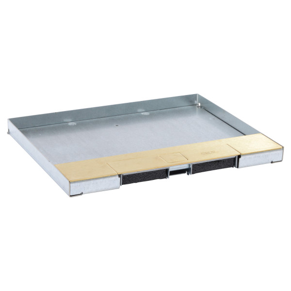 Couvercle boite affleurante metal finition laiton 12/18m