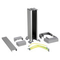 Colonnette 1 compartiment Planet Wattohm Logix 45 hauteur 0,30m aluminium