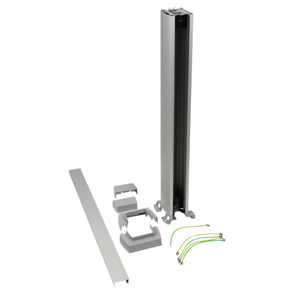 Colonnette 1 compartiment Planet Wattohm Logix 45 hauteur 0,68m aluminium