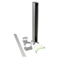 Colonnette 1 compartiment Planet Wattohm Logix 45 hauteur 0,68m aluminium