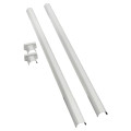Deux-demi couvercles et deux demi-capot en pvc pour perche - gris