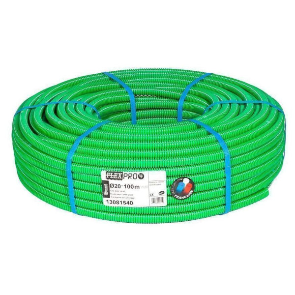 Gaine ICTA 3422 diamètre 25 Courant flexpro+ vert couronne de 100m 