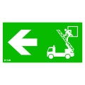 Pictogramme crystalway 30m camion echelle evacuation gauche