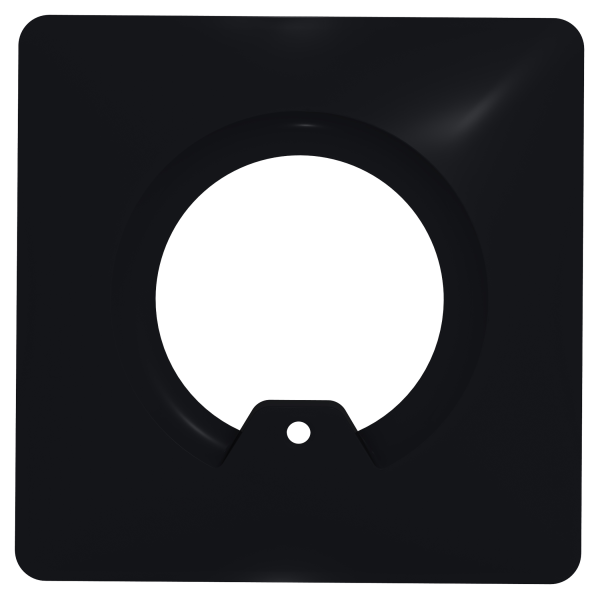 Collerette carrée de finition pour ultraled 2-200/400 spot. coloris noir