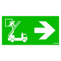 Pictogramme crystalway 20m camion echelle evacuation droite