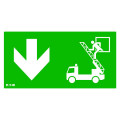 Pictogramme crystalway 20m camion echelle evacuation bas