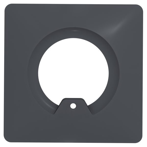 Collerette carrée de finition pour ultraled 2-200/400 spot. coloris gris