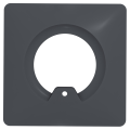 Collerette carrée de finition pour ultraled 2-200/400 spot. coloris gris