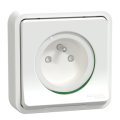 Prise de courant 2P+T blanche Schneider Mureva Styl à encastrer connexion automatique Lot de 60