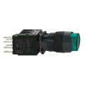 boutonpoussoir lumineux vert diam 16 à impulsion dépassant 24 V 1F