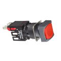 boutonpoussoir rouge diam 16 à impulsion affleurant 1O plus 1F