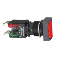 boutonpoussoir rouge diam 16 à impulsion affleurant 1O plus 1F