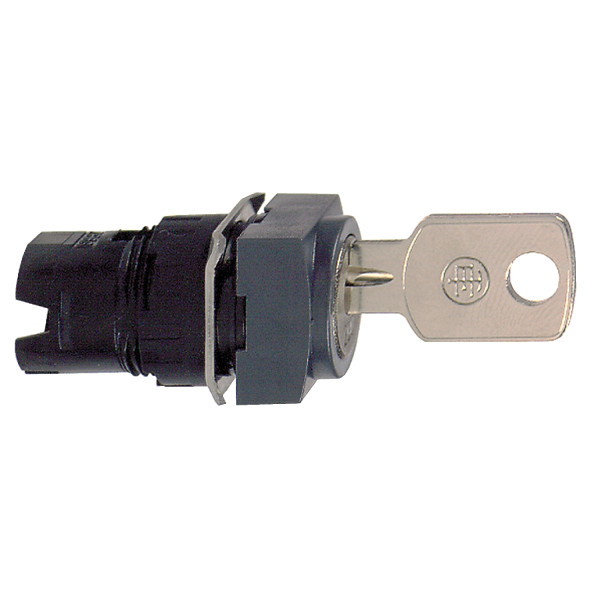 tête carrée pour bouton tournant à clé 2 positions diam 16 noir