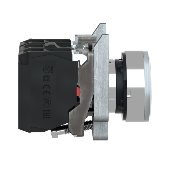 Harmony bt-pous lumineux blanc Ø22 - impulsion - <=250 V - 1O+1F