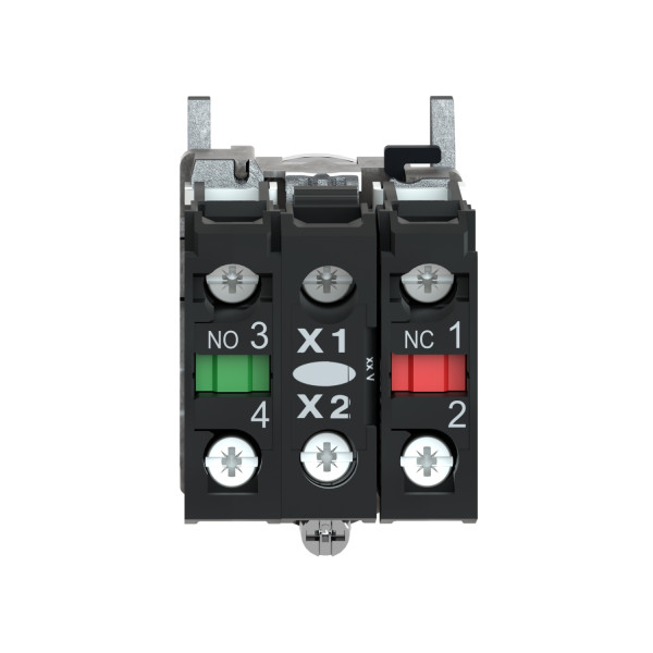 Harmony bt-pous lumineux blanc Ø22 - impulsion - <=250 V - 1O+1F