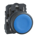 Harmony bouton-poussoir bleu Ø22 - à impulsion affleurant - 1O+1F