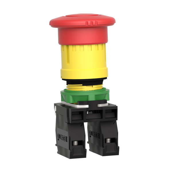 Harmony arrêt d'urgence rouge Ø22 tête Ø 40 tourner pourdéverrouiller 1O+1F